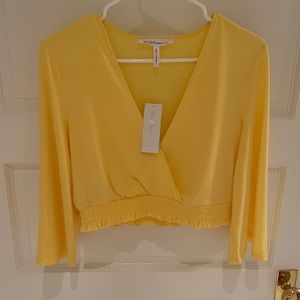 BCBG Gold Crop Top